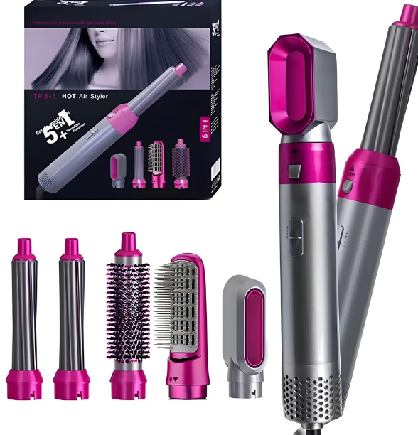 5 In 1 Hair Dryer Brush Electric Blow Dryer Hair Comb Curling Brush Kit Straightener