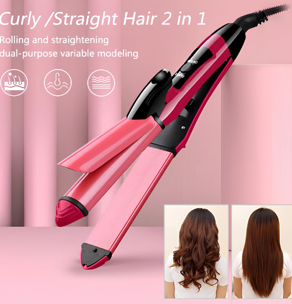 Combo Of Hair Dryer Plus 2 In 1 Hair Straightener & Curler