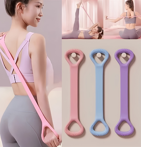 yoga belt Stretch Strap Yoga 8-figure Tensioner Yoga Tool Open Back