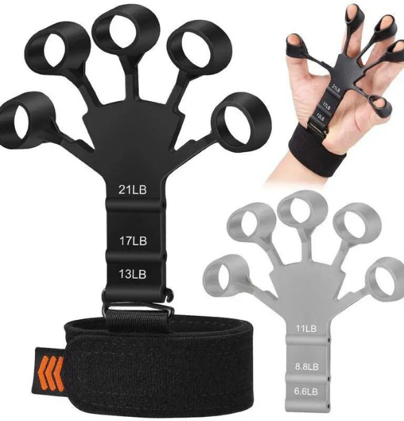 Silicone Gripster Grip Strengthener Finger Stretcher Hand Grip Trainer Gym Fitness Training And Exercise