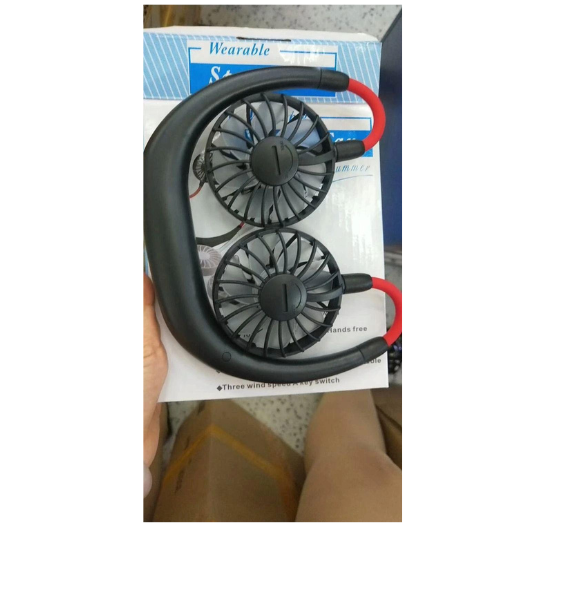Neck Fan Adjustment Fan Hands-free Hanging Rechargeable Mini Sports Fans 3 Gears Wearable Sport Fan – Random Color