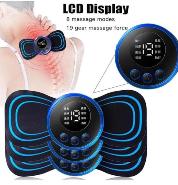 EMS Mini Electric Neck Back Body Massager Cervical Electric Neck Back Massager Muscle Therapy Pressure Pain