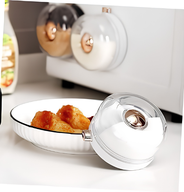 Magnetic Spice Container with Dispensing Button Wall Mount Salt & Seasoning Storage Box