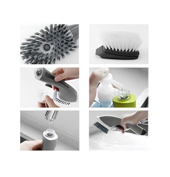 Soap Dispenser Brush Long Handle Kitchen Washing Tool for Pot Sink Dish Washing
