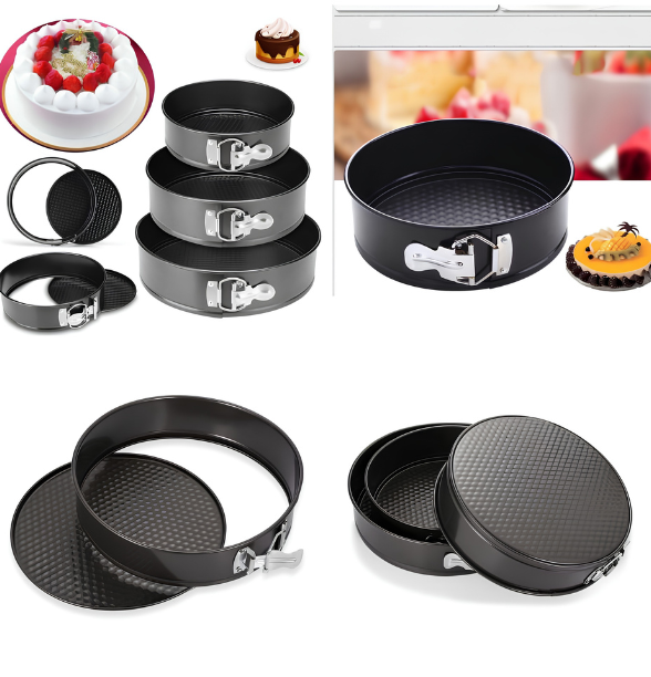 3pcs Round Cake Baking Mold Tin Tray Pan Bakeware Kit Kitchen DIY Desserts Baking